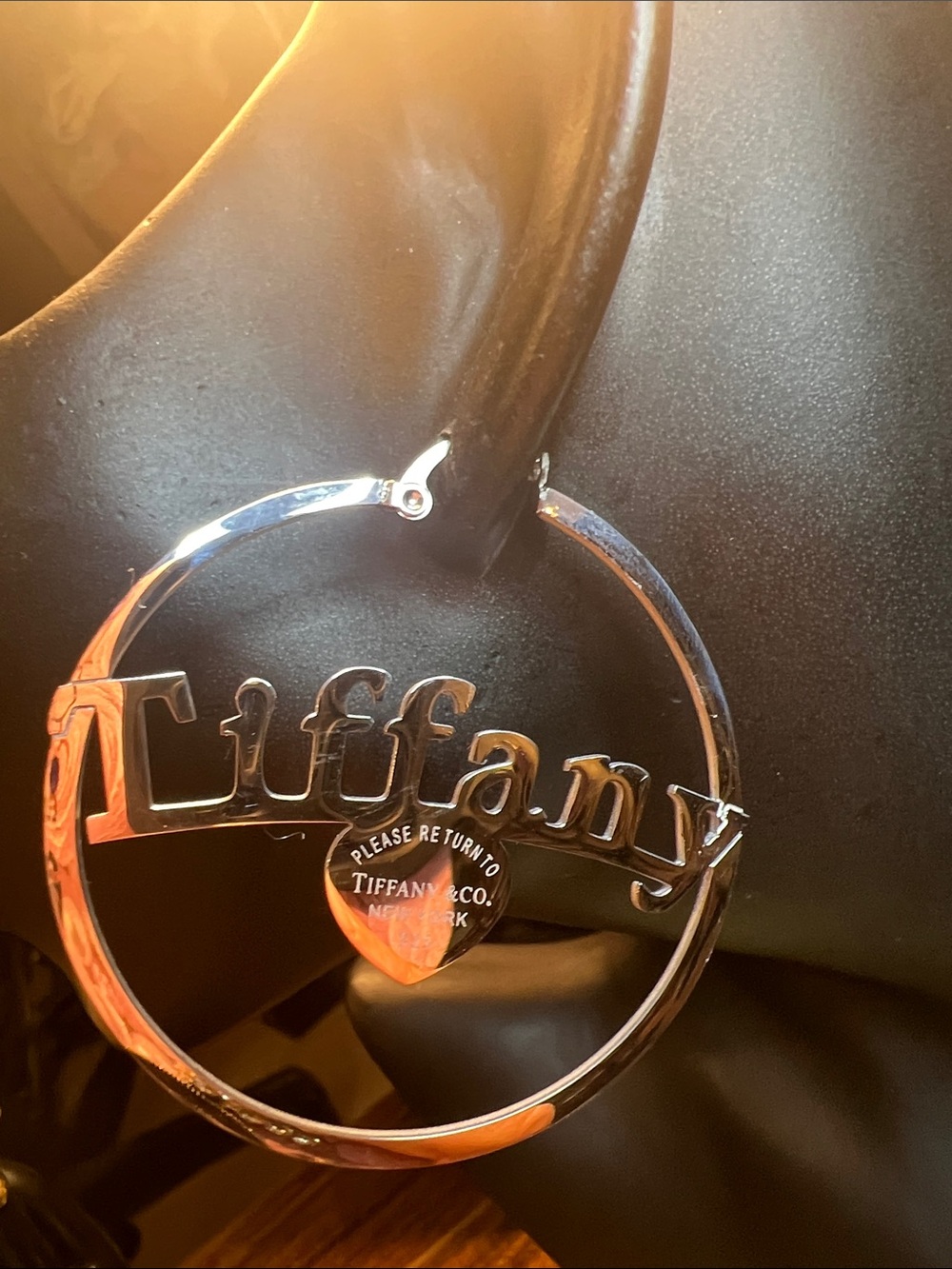 Silver Stainless Steel (Hoop) with Heart Logo
